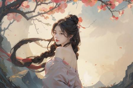 00816-1676125794-1girl,tullece, silk dress,hair bun, hair stick, ribbon braid, f.jpeg